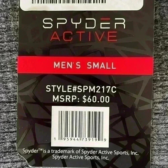 Spyder Men’s Textured Lightweight Knit T-Shirt Short Sleeve Grey Size Small NWT - Picture 3 of 7